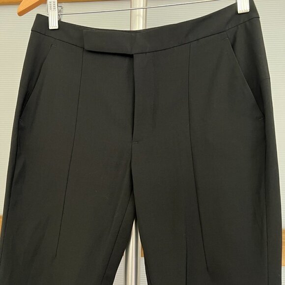 Alexander Wang Wool Blend Hook Bar Closure Black Tailored Trousers Pants‎  Sz 6 - Picture 2 of 13